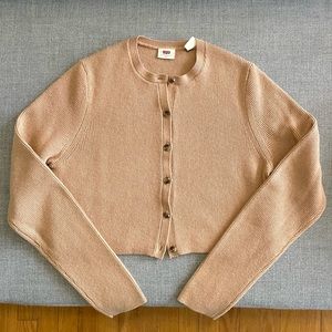 Camel Color Cropped Levi’s Cardigan Small